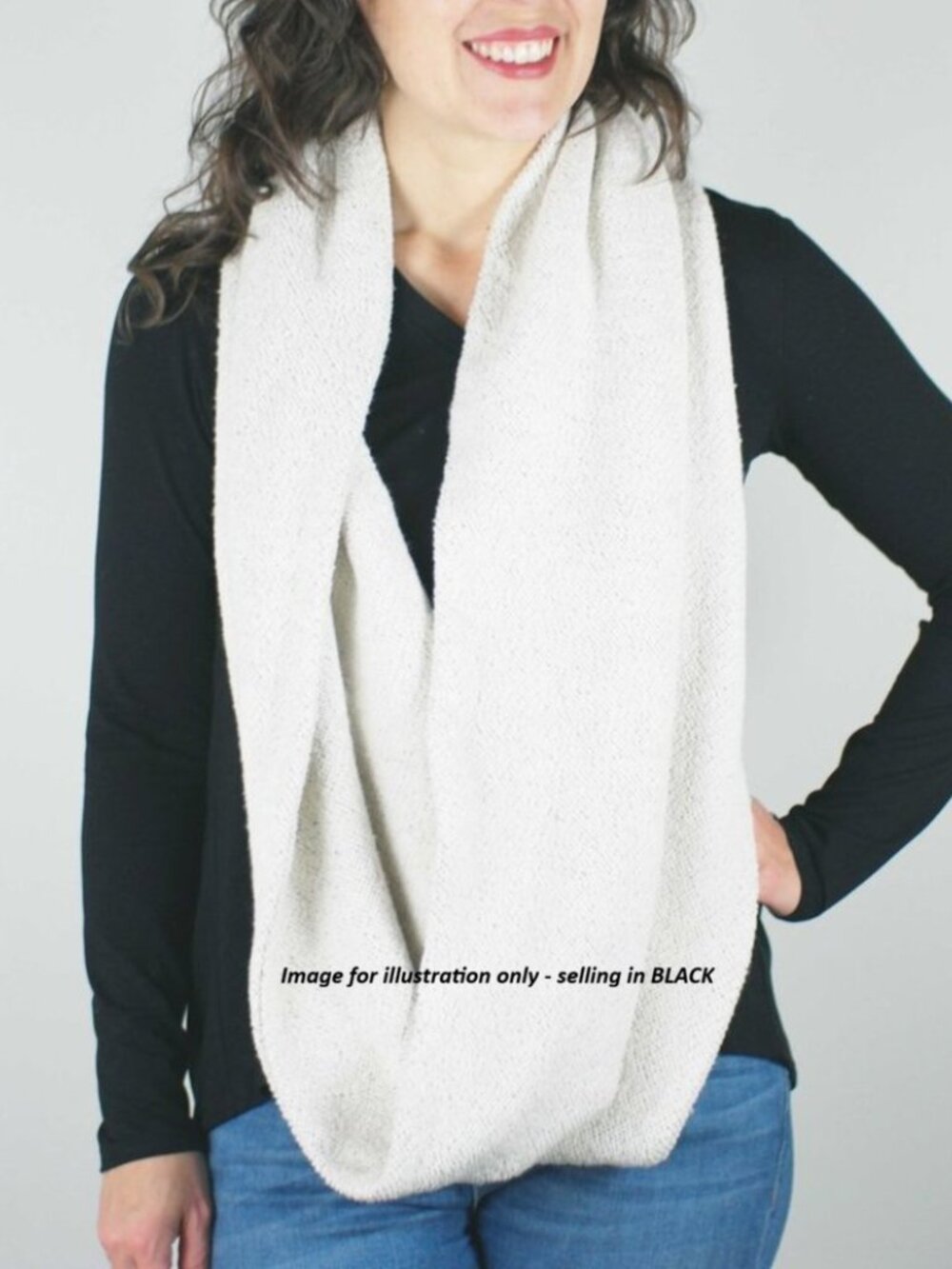 Oversized Circle Scarf - Jennifer Glasgow - Like new! Black | One-size